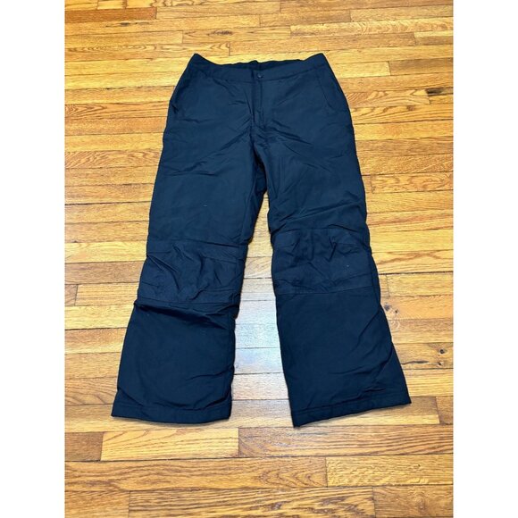 Lands’ End Womens Snowpants Sz Medium 10-12 Black Insulated Nylon Ski Snowboard - Picture 1 of 6